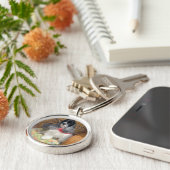 コッカースパニエルエマ円形のKeychain キーホルダー (側面)