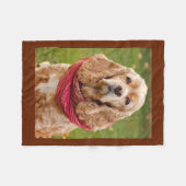 コッカースパニエル毛布 フリースブランケット (正面(横))