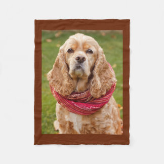 コッカースパニエル毛布 フリースブランケット