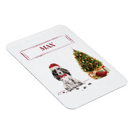コッカースパニエル犬おもしろいクリスマスドッグと木 マグネット