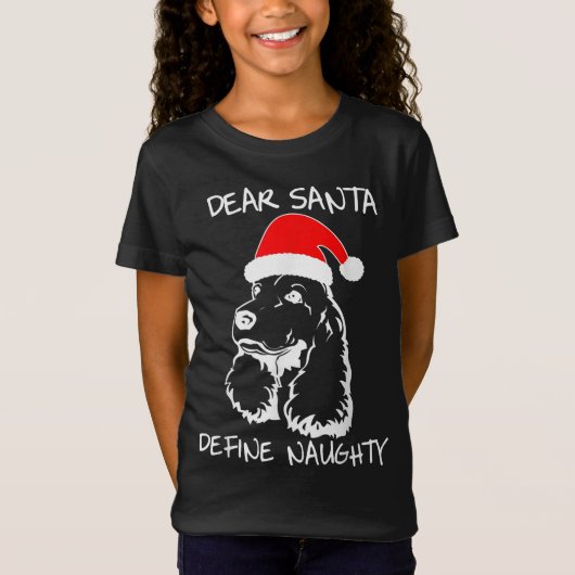 コッカースパニエル犬おもしろい犬の恋人のための醜いクリスマスギフト Tシャツ (正面)