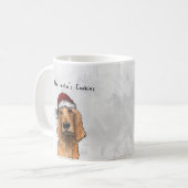 コッカースパニエル犬おもしろマグカップ – クリスマスプレゼント コーヒーマグカップ (正面左)