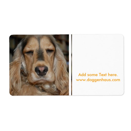 コッカースパニエル犬すし ラベル (正面)