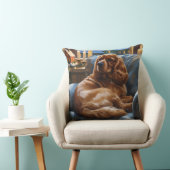 コッカースパニエル犬とクリスマスライトホリデイ クッション (椅子)