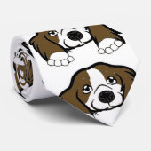 コッカースパニエル犬のぞき茶色と白 ネクタイ (ロール)