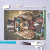 コッカースパニエル犬のサム・スリック遊トランプのポーカー 薄葉紙 (クラフト)