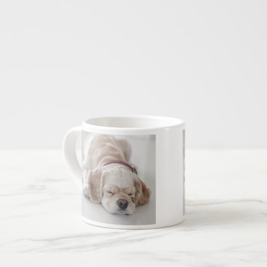 コッカースパニエル犬の睡眠 エスプレッソカップ (正面左)