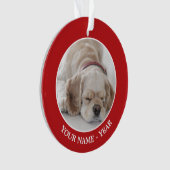 コッカースパニエル犬の睡眠 オーナメント (正面)