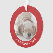 コッカースパニエル犬の睡眠 オーナメント (正面)