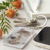 コッカースパニエル犬の睡眠 キーホルダー (正面右)