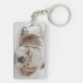 コッカースパニエル犬の睡眠 キーホルダー (裏面)