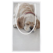 コッカースパニエル犬の睡眠 スモールペーパーバッグ (正面)
