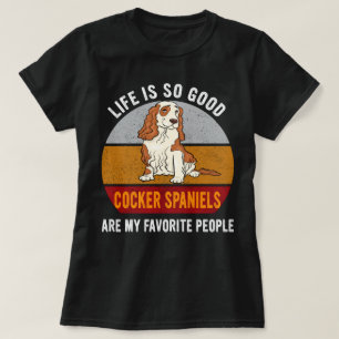 コッカースパニエル犬は私のお気に入りの人々の犬の母 Tシャツ