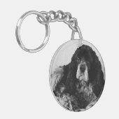 コッカースパニエル犬アクリル両面キーチェーン キーホルダー (正面左)