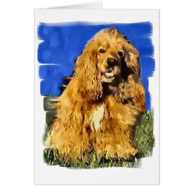 コッカースパニエル犬アートギフト (正面)
