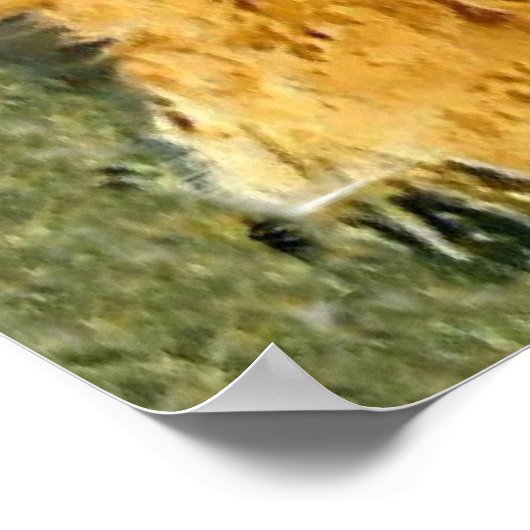 コッカースパニエル犬アートプリント ポスター (角)