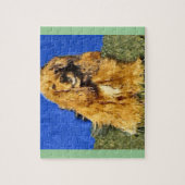 コッカースパニエル犬アート ジグソーパズル (縦)