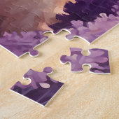 コッカースパニエル犬インラベンダーフィールド ジグソーパズル (側面)