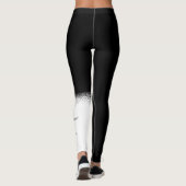 コッカースパニエル犬イン白黒&カスタム文字 レギンス (裏面)