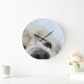 コッカースパニエル犬イン・ザ・スノー ラージ壁時計 (ホーム)