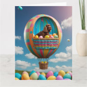 コッカースパニエル犬イースターエッグ カード (正面)