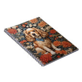 コッカースパニエル犬ウィリアムインスパイアモリスフローラ ノートブック (右側)