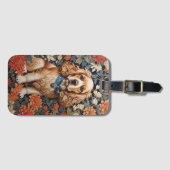 コッカースパニエル犬ウィリアムインスパイアモリスフローラ ラゲッジタグ (正面横)