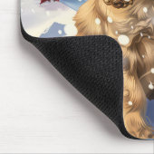 コッカースパニエル犬ウィンターワンダーランドクリスマスジョイ マウスパッド (コーナー)