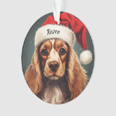 コッカースパニエル犬カスタムクリスマスオーナメント オーナメント (正面)