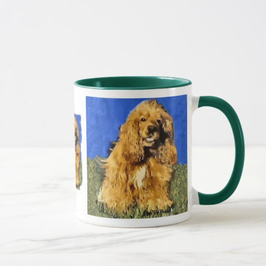 コッカースパニエル犬ギフトアートマグカップ マグカップ (右)