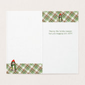 コッカースパニエル犬クリスマスグリーンホリデープレイド (内部フラット)