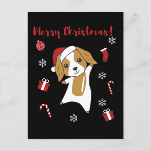 コッカースパニエル犬クリスマスドッグウィンターアニマルドッグ シーズンポストカード