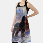 コッカースパニエル犬クリスマスフェスティバルシーズン エプロン (インサイチュ)