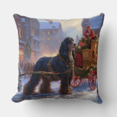 コッカースパニエル犬クリスマスフェスティバルシーズン クッション (正面)