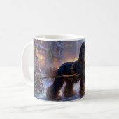 コッカースパニエル犬クリスマスフェスティバルシーズン コーヒーマグカップ (正面左)