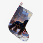 コッカースパニエル犬クリスマスフェスティバルシーズン スモールクリスマスストッキング (正面 (吊り時))