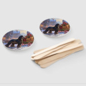 コッカースパニエル犬クリスマスフェスティバルシーズン ハンドファン (組立なし)