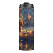 コッカースパニエル犬クリスマスフェスティバル航海 タンブラー (正面)