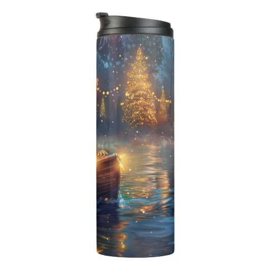 コッカースパニエル犬クリスマスフェスティバル航海 タンブラー (回転右)