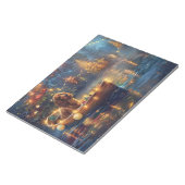 コッカースパニエル犬クリスマスフェスティバル航海 ノートパッド (アングル)