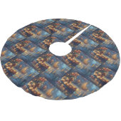 コッカースパニエル犬クリスマスフェスティバル航海 ブラッシュドポリエステルツリースカート (アングル)