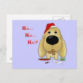 コッカースパニエル犬クリスマス シーズンポストカード (正面/裏面)