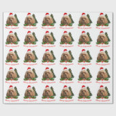 コッカースパニエル犬クリスマス ラッピングペーパー (フラット)