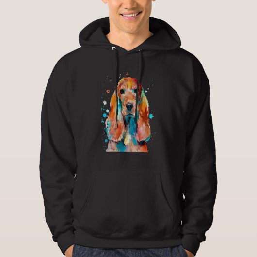 コッカースパニエル犬コッカスパニエル水彩画De パーカ (正面)