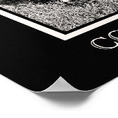 コッカースパニエル犬スケッチ ポスター (角)