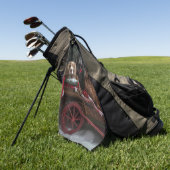 コッカースパニエル犬スノウリースレイクリスマスデコール ゴルフタオル (グリーン)