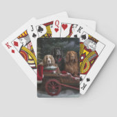 コッカースパニエル犬スノウリースレイクリスマスデコール トランプ (裏面)