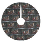 コッカースパニエル犬スノウリースレイクリスマスデコール ブラッシュドポリエステルツリースカート (正面)