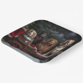 コッカースパニエル犬スノウリースレイクリスマスデコール ペーパープレート (傾斜あり)