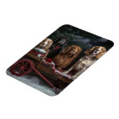 コッカースパニエル犬スノウリースレイクリスマスデコール マグネット (左側)